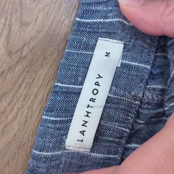 Lanthropy Linen Stripe Parachutte Lantern Drawstring Cuffs Cargo Pants sz M - Picture 4 of 9